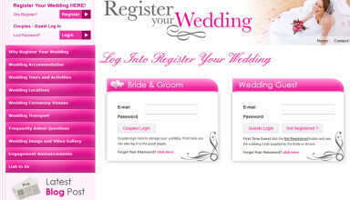 Login Detials For Register Your Wedding 16 384X220